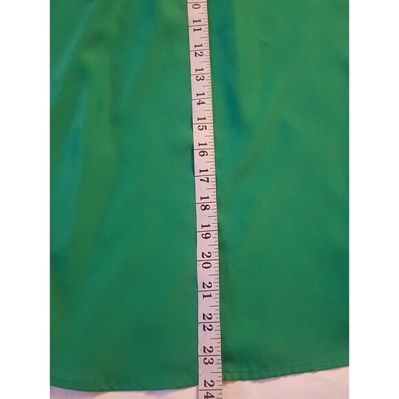 Collective Concepts Blouse Popover Pintuck Pleated Size XS Green V Neckline - Picture 10 of 13